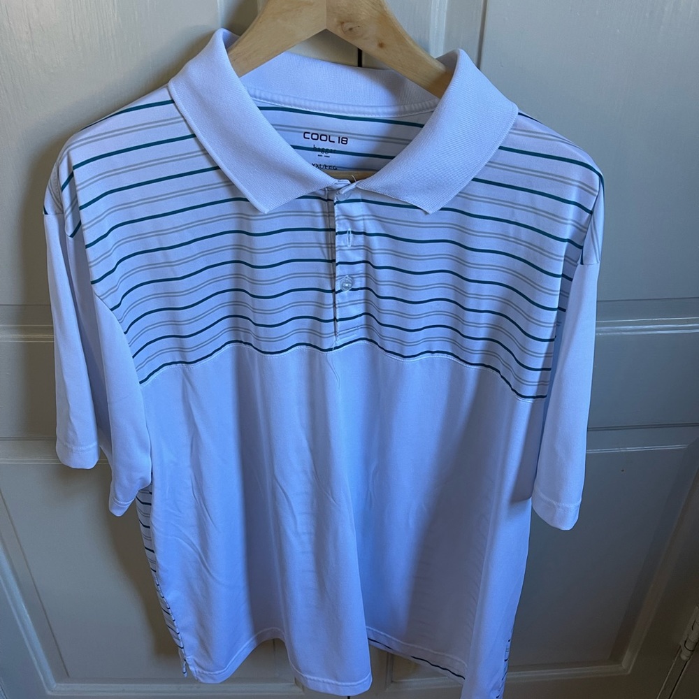 Haggar Cool 18 White XXL polo shirt golf